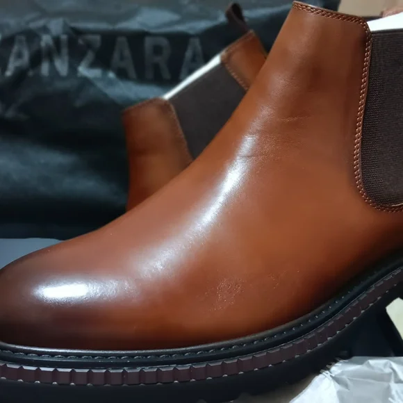 Zanzara | Shoes | Zanzara Young Cognac Chelsea Leather Brown  display picture 3